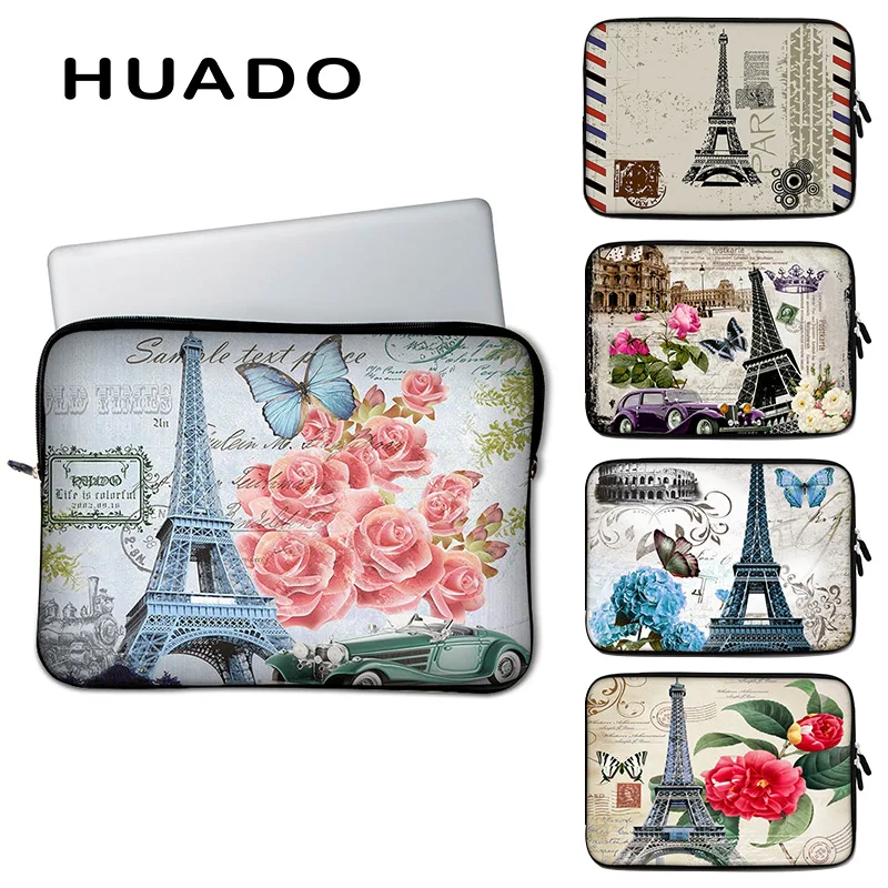 

Eiffel tower pattern notebook bag 13.3" 13"15" PC accessories 17"15.6"14" laptop sleeve case cover for macbook air/hp/dell/asus