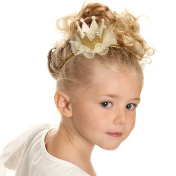 

40pcs/lot Baby Glitter Felt Crown Headband New Born Baby Glitter Headband Baby Birthday Crown