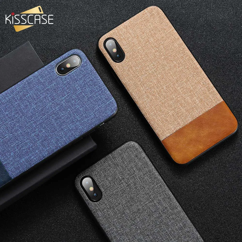 KISSCASE Cloth Leather Case For Samsung Galaxy A50 A70 S10E S10 S9 S8 Plus S7 Edge A3 A5 J3 J5 J7 2017 A7 2018 Note 10 | Мобильные