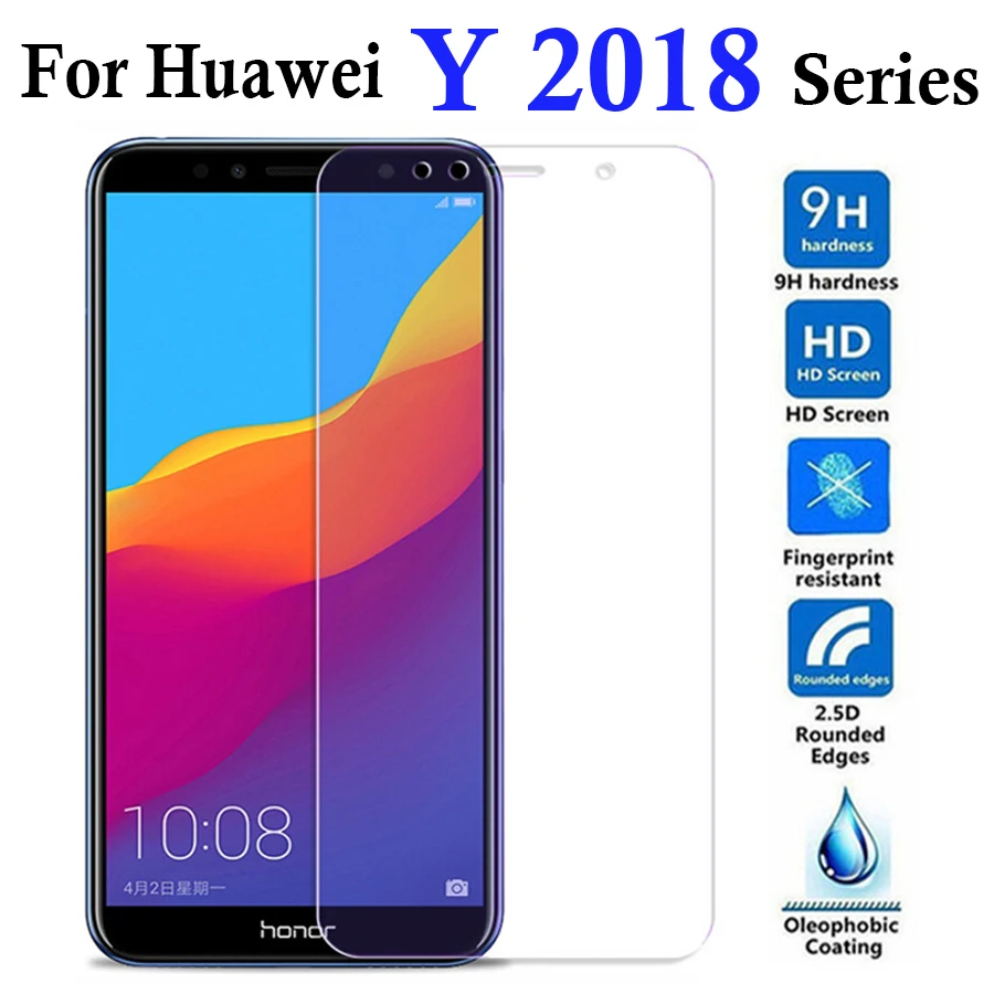 

For huawei y9 2018 tempered glass y5 prime y3 screen protector y 3 5 9 protective 2.5D film huavei y92018 prime2018 y5prime glas