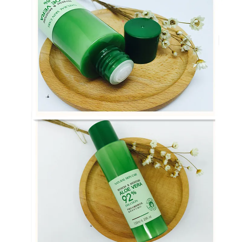 HOREC Natural Aloe Vera Essence Cream Emulsion Acid Moisturizing Hydrating Brightening Smoothing Serum Nourishing Face Care 2