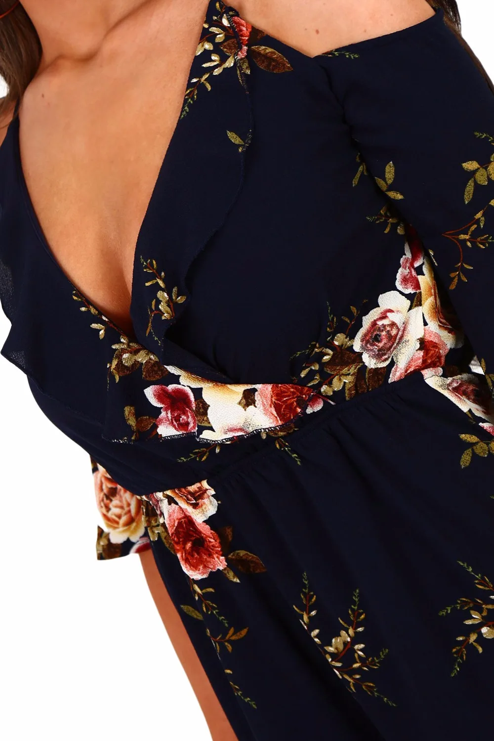 Navy-Multi-Floral-Ruffle-Wrap-Cold-Shoulder-Playsuit-LC64278-5-4
