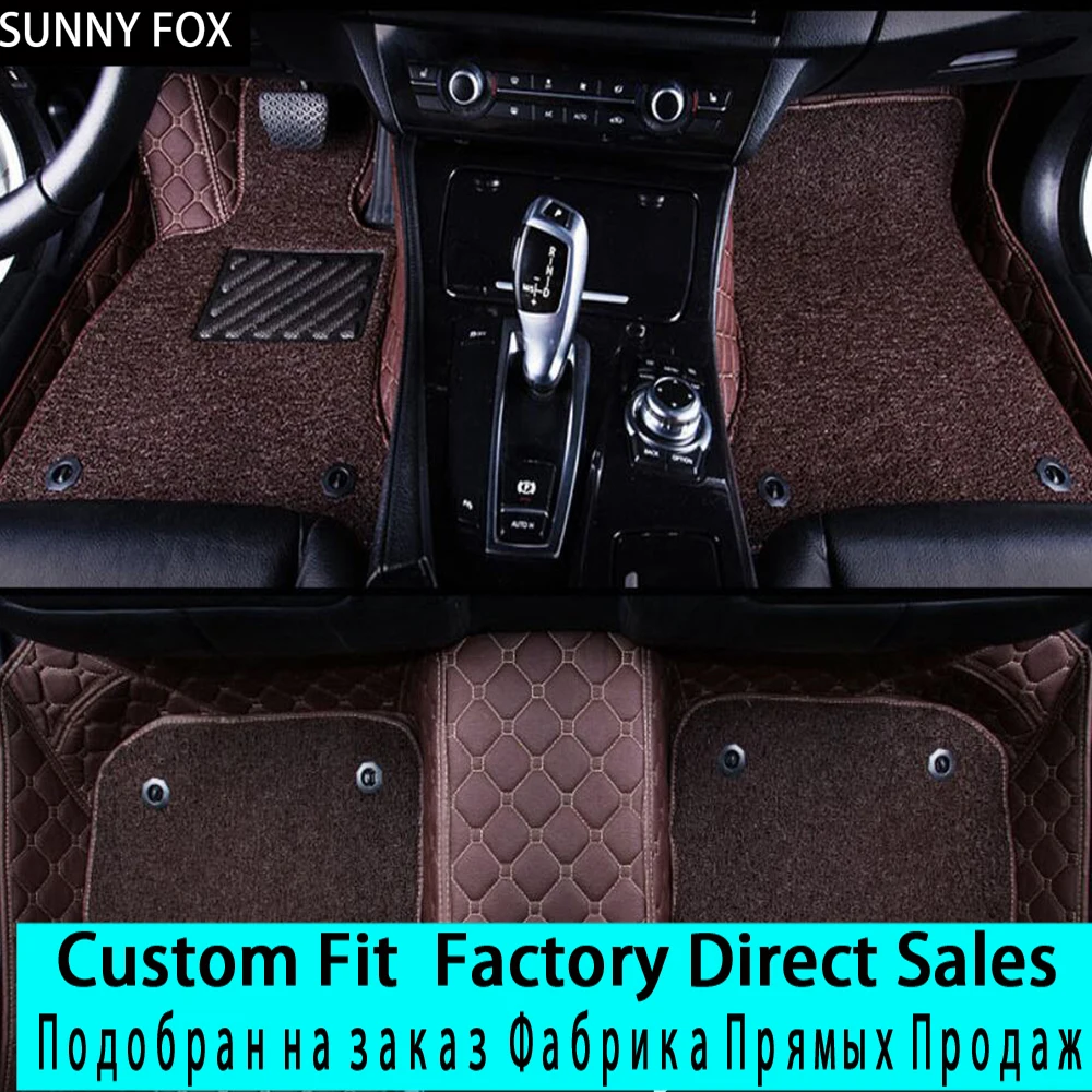 

SUNNYFOX car floor mats for Fiat 500 Viaggio S Freemont bravo Ottimo 5D car-styling leather carpet floor liner