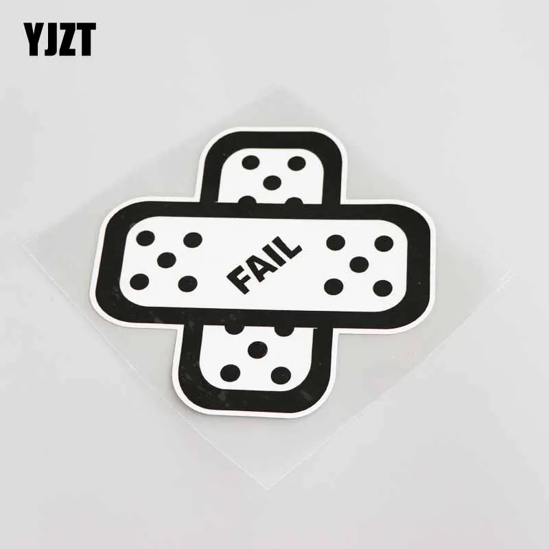 

YJZT 11.5CM*11.2CM Cartoon Interesting Car-styling Band Aid Car Sticker Decal PVC Graphical 13-0025