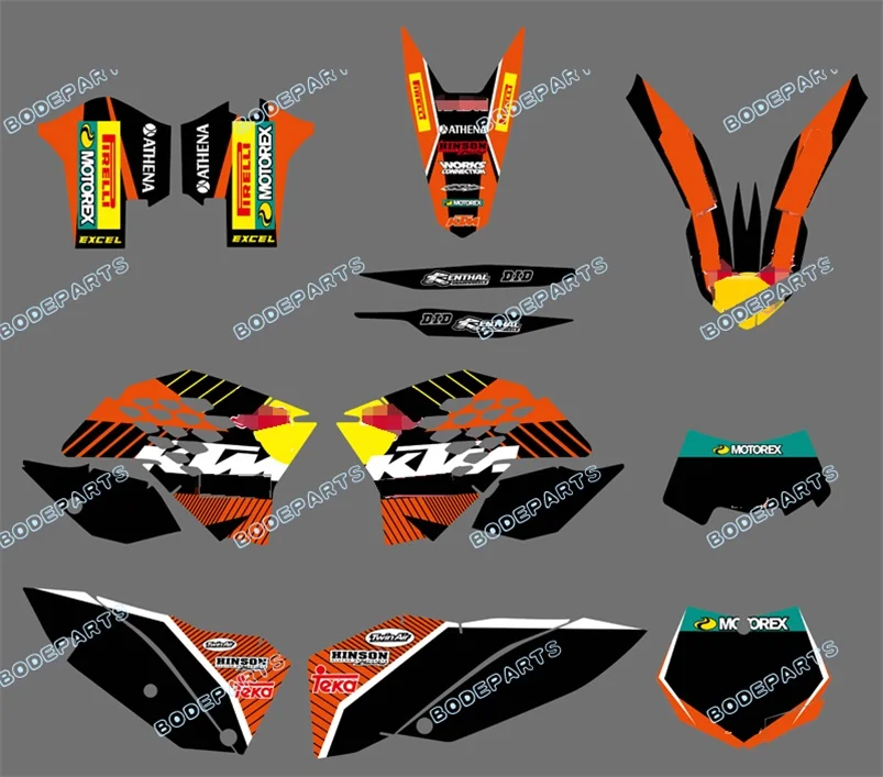 

R B Logo (Bull ) Motorcycle EXC Grahics Kit For KTM SX XC XC-W EXC 2008 2009 2010 2011