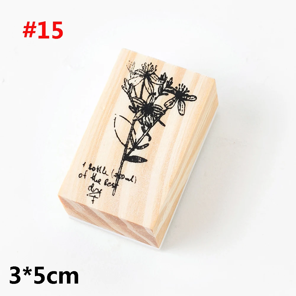1 шт. DIY ремесла цветочное растение винтажный деревянный резиновый штамп для скрапбукинга канцелярские картины карты декор