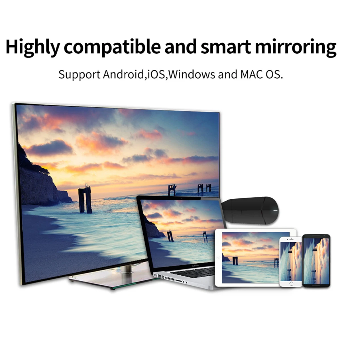 Двухдиапазонный ТВ Стик SOONHUA 2 4 ГГц 5 8 4K HD Wi Fi адаптер HDMI Miracast Airplay DLNA