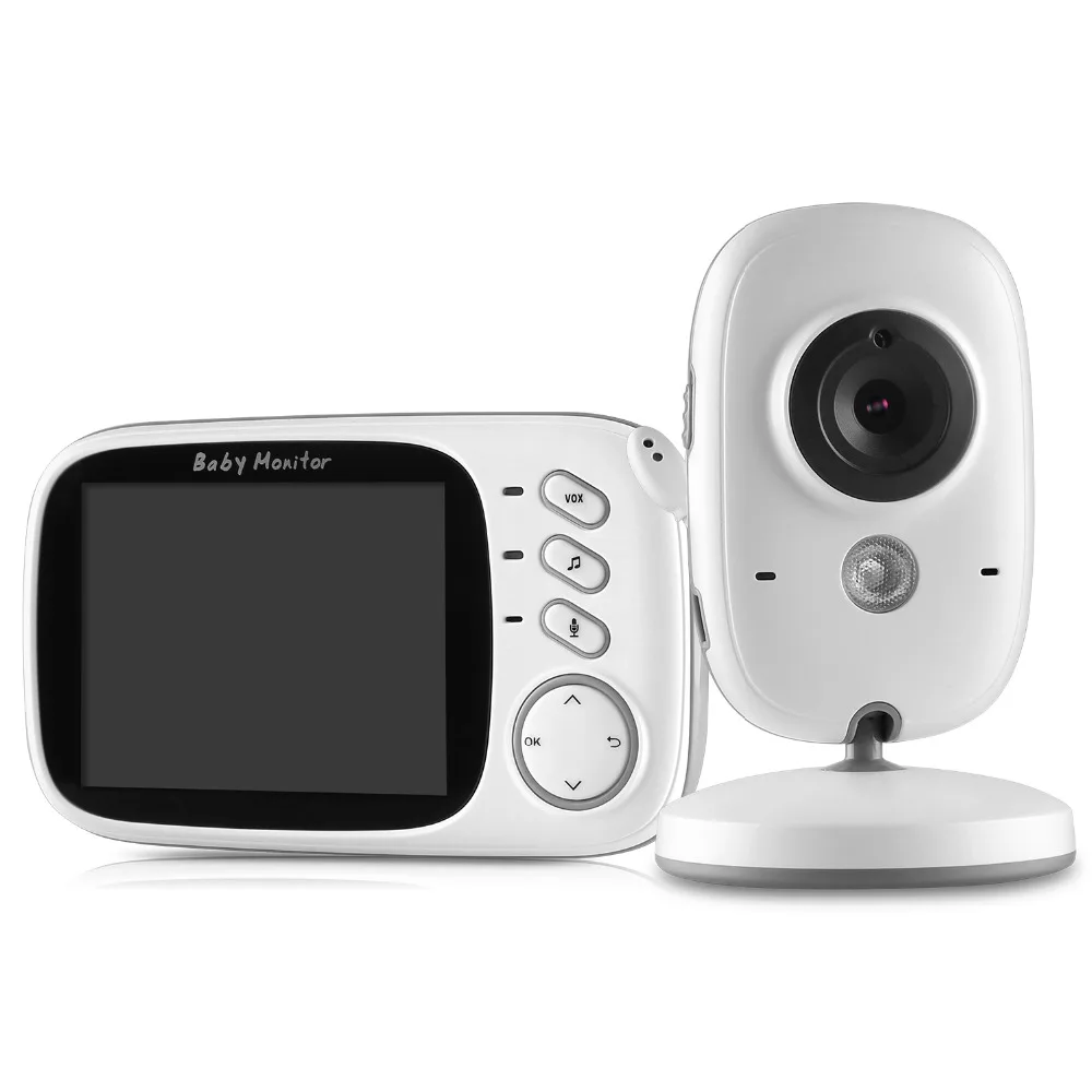 Online Sannce 3.2 Inch LCD Monitor Bayi IR Night Vision 2 Way Talk 8 Lagu Pengantar Tidur Suhu Monitor Video Nanny Radio Babysitter cam