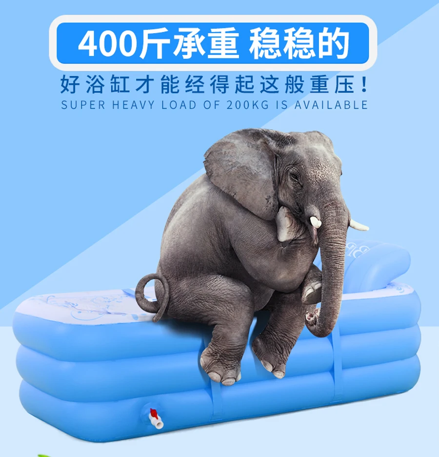 Folding Inflatable Bathtub Adult Bath Home Thickening Insulation Steaming Sauna Spa Body Reclining Heating Artifact