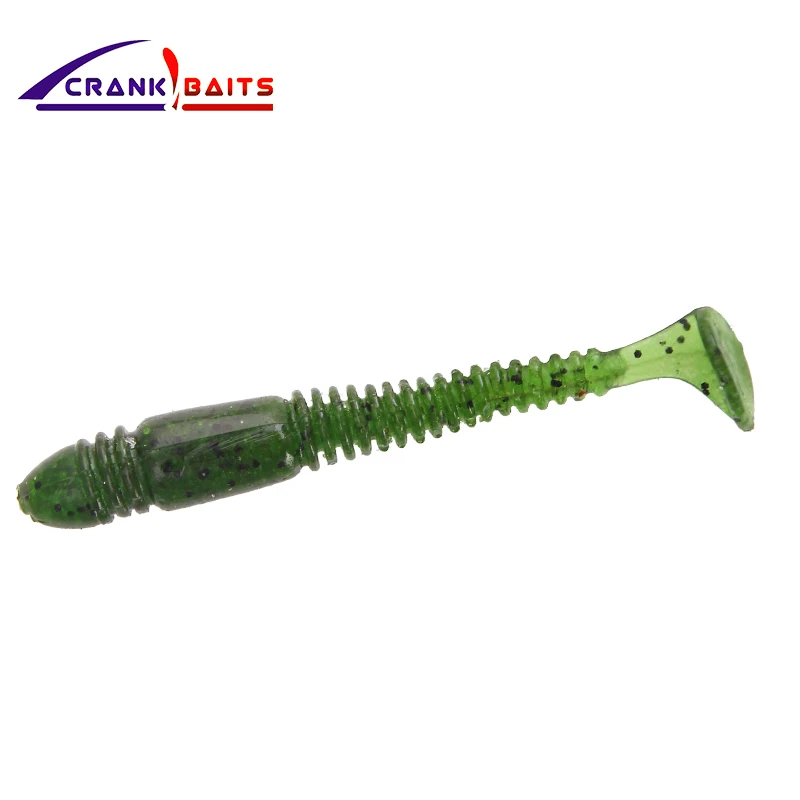 

CRANK BAITS 10Pcs/Lot Soft Bait 80mm 2.7g silicone bait Worms lure with salt smell fishing Takcle Grub Artificial Lures YB269