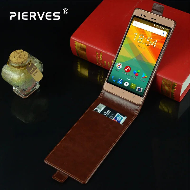 

Pierves Luxury Card Slot flip cover PU Leather Case For Prestigio Grace R5 Lte PSP5552