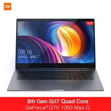 Ноутбук xaomi Mi notebook Pro 15,6 дюймов GTX 1050 Max-Q Intel Core i7 16G/i5 8G cpu NVIDIA 4 ГБ GDDR5 ноутбук с отпечатком пальца Windows 10