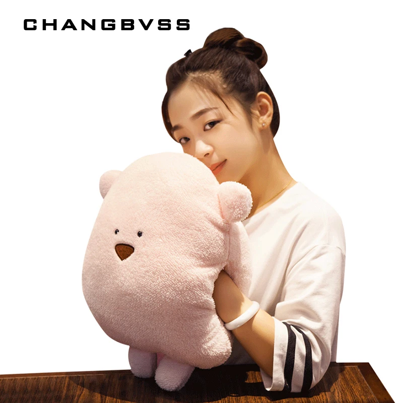 

2017 Super Cute Bear Shape Winter Hand Warmer Plush Warm Handbags Afternoon Nap Pillow Double Intervene Pillow Kids Dolls Toys