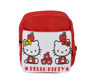 

10pcs/lot wholesale Sublimation heatpress sublank diy bag 2016 cartoon backpacks red hello kitty school bag for children