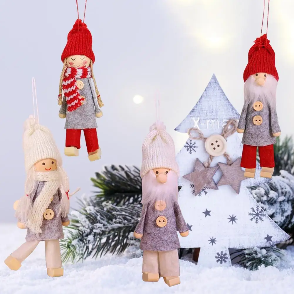 

Christmas Tree Decorations Cartoon Doll Pendant Retro Forest Man Doll Xmas Ornaments No Face Doll For Home Europe And America St