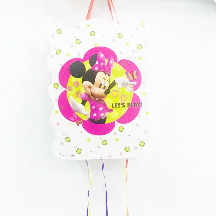 

40*30cm/set kids birthday party supplies cartoon theme minnie mouse paper pinata disposable baby shower party decoration favors