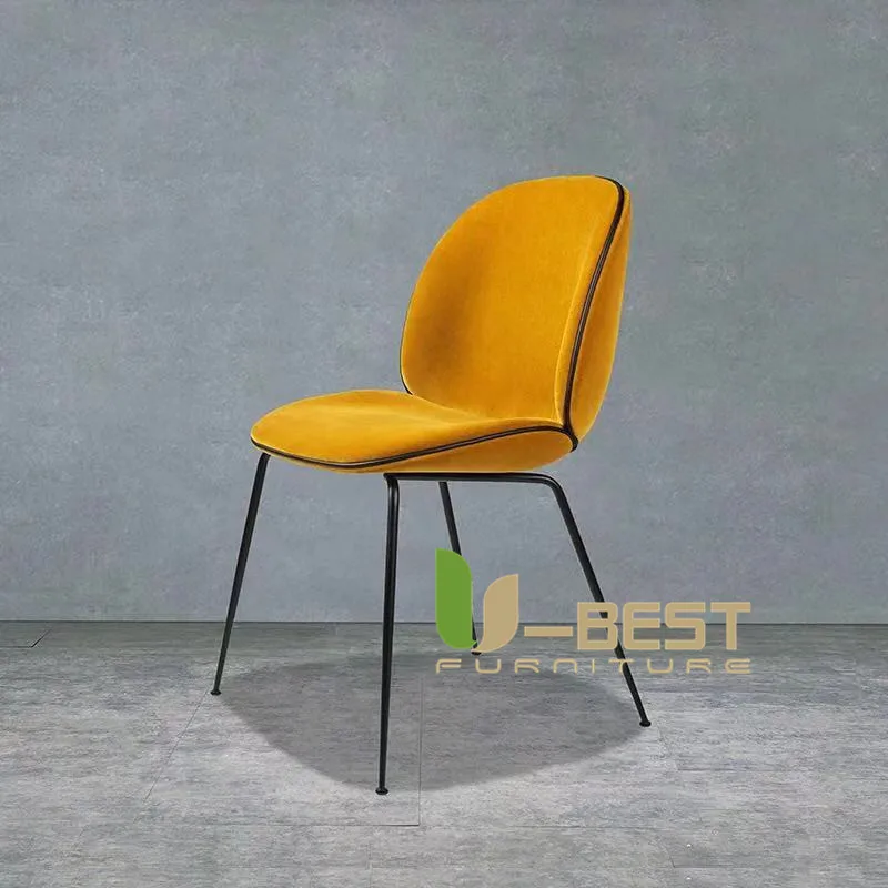 U-BEST, Штабелируемый металл, обеденный стул, металлические ножки, PU стул ожидания, современный металлический кофейный стул для отеля