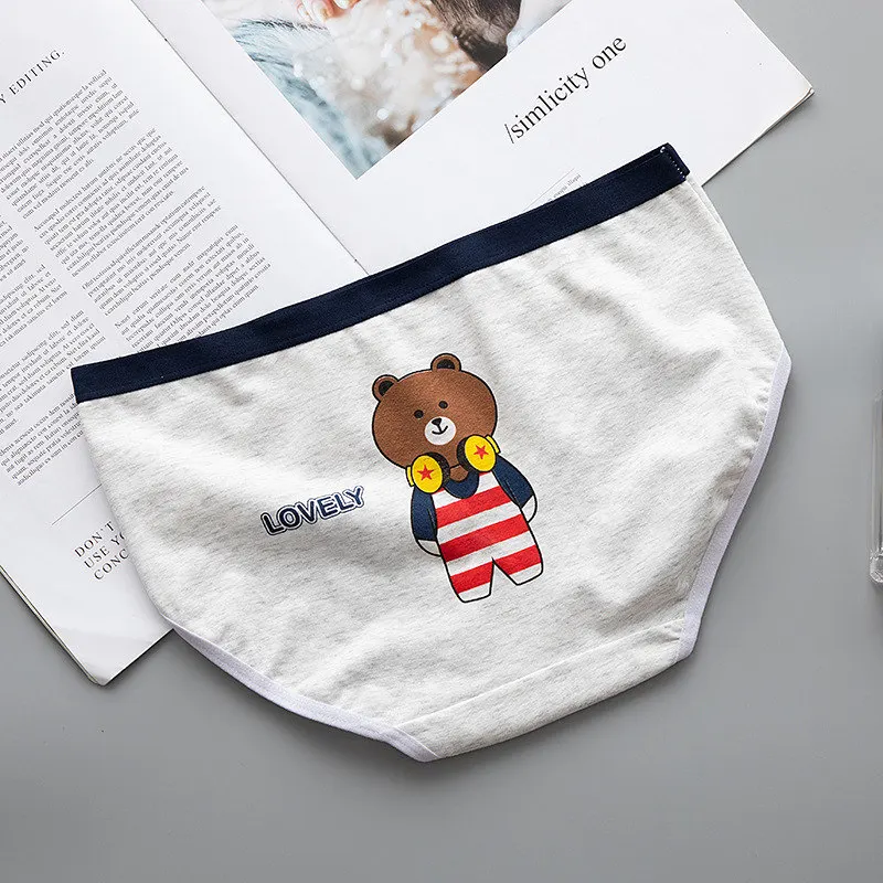 

1PC women panties new fashion cotton gril briefs cartoon lovely underwear woman lingerie female underpants ladies panty 2019