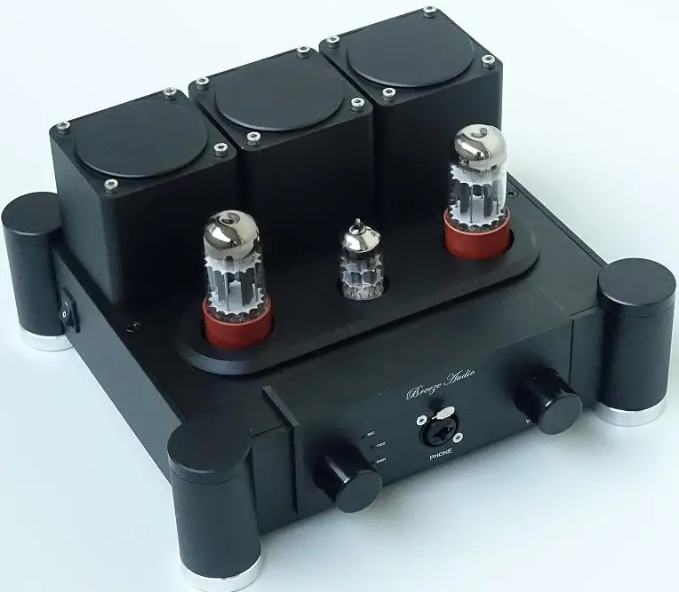 6SN7X2+ 12AX7 Hi-End класса А чистый ламповый усилитель для наушников HiFi Стерео предусилитель серебристый/черный