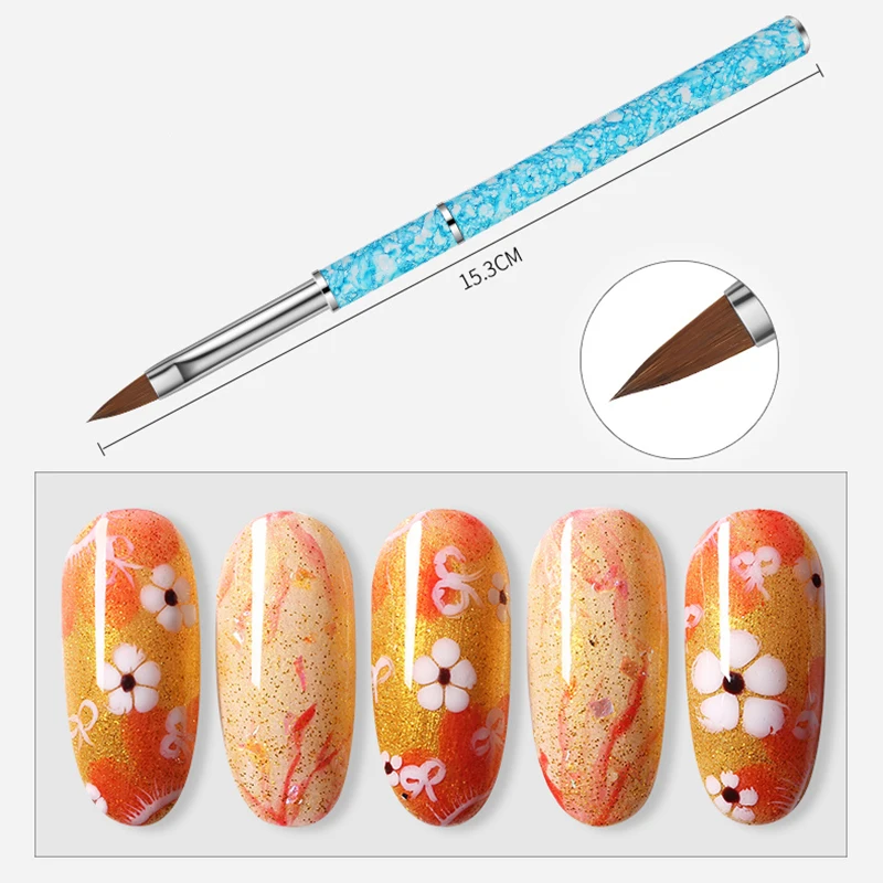 ViiNuro 1 шт цветная гелевая щетка для ногтей, щетка для маникюра, Гель-лак, градиентная полигелевая кисть для рисования на ногтях