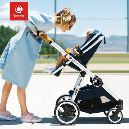  Quintus/Qtus Quintas High Landscape Baby Stroller Double Twin Baby Stroller Can Sit Reclining Newbo
