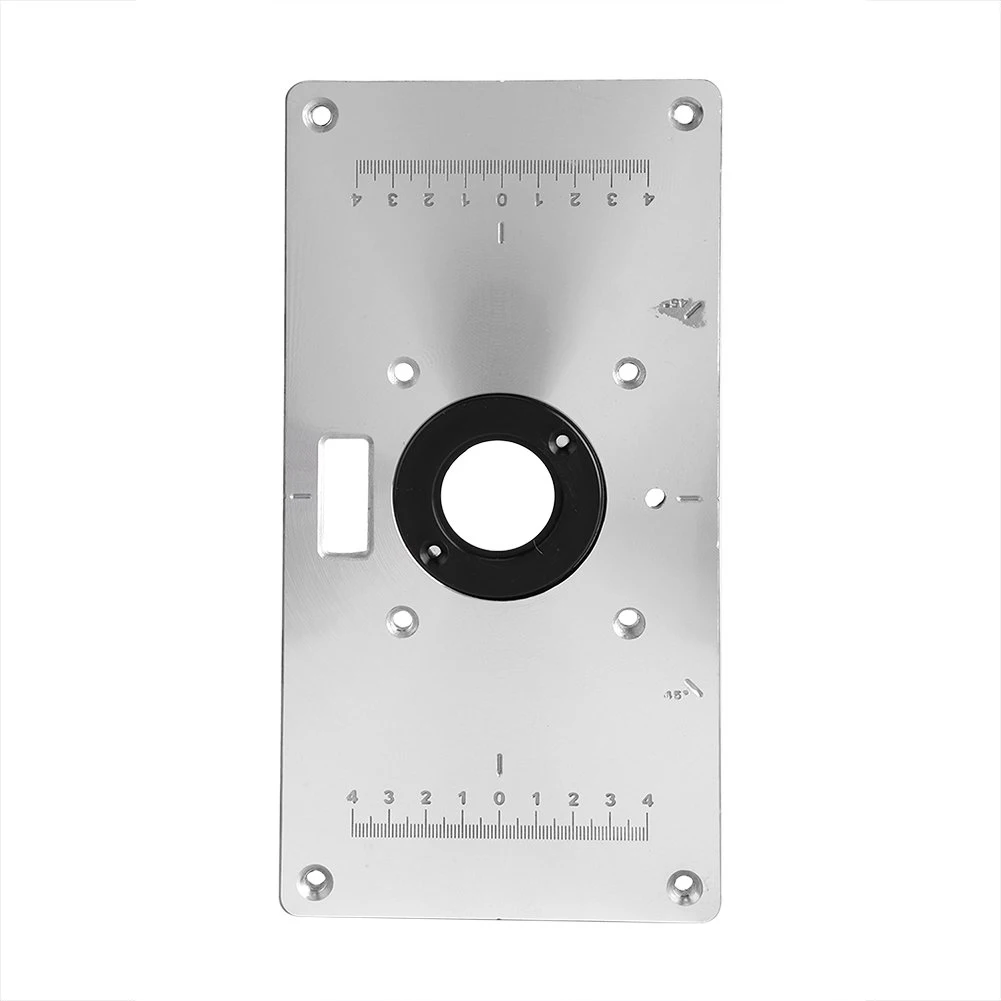 

Aluminum Router Table Insert Plate with Rings and Screws for Woodworking Benches TN88