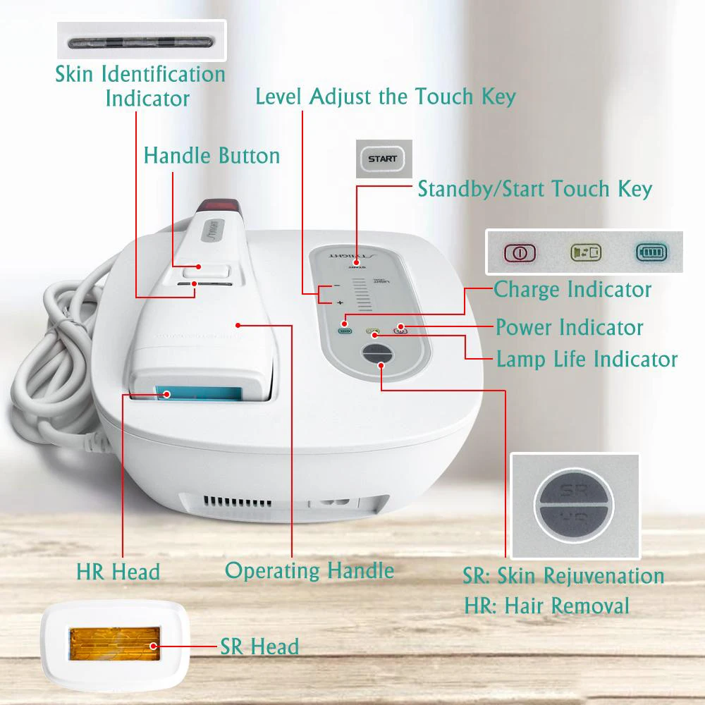

mini Hair Removal machine Skin Rejuvenation beauty machine IPL with both HR & SR For Home use CE/DHL