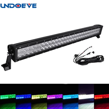 

Undoeve 32" 180W RGB 5D Led Light 5D Combo Beam Offroad Led Bar with Mounting Brackets & Wiring Harness APP Control