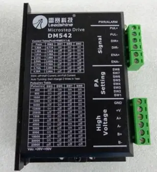 

DM542 Stepper Motor Controller Leadshine 2-phase Digital Stepper Motor Driver 18-48 VDC Max. 4.1A for 57 86 Series Motor