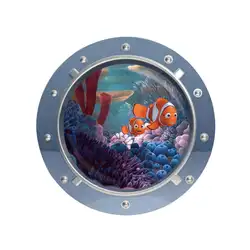 Найти Немо Клоун подводной лодки иллюминаторы наклейки стены комнаты декор Diy кожуру и палкой 3d окно наклейки на стены Книги по искусству