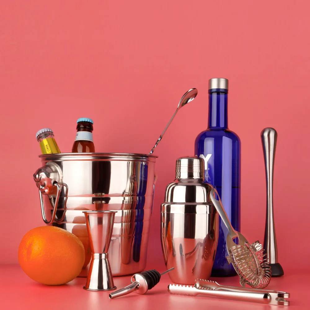 Premium Barware / Bar Tool Set 8 Pieces Bartender Kit Includes Shaker