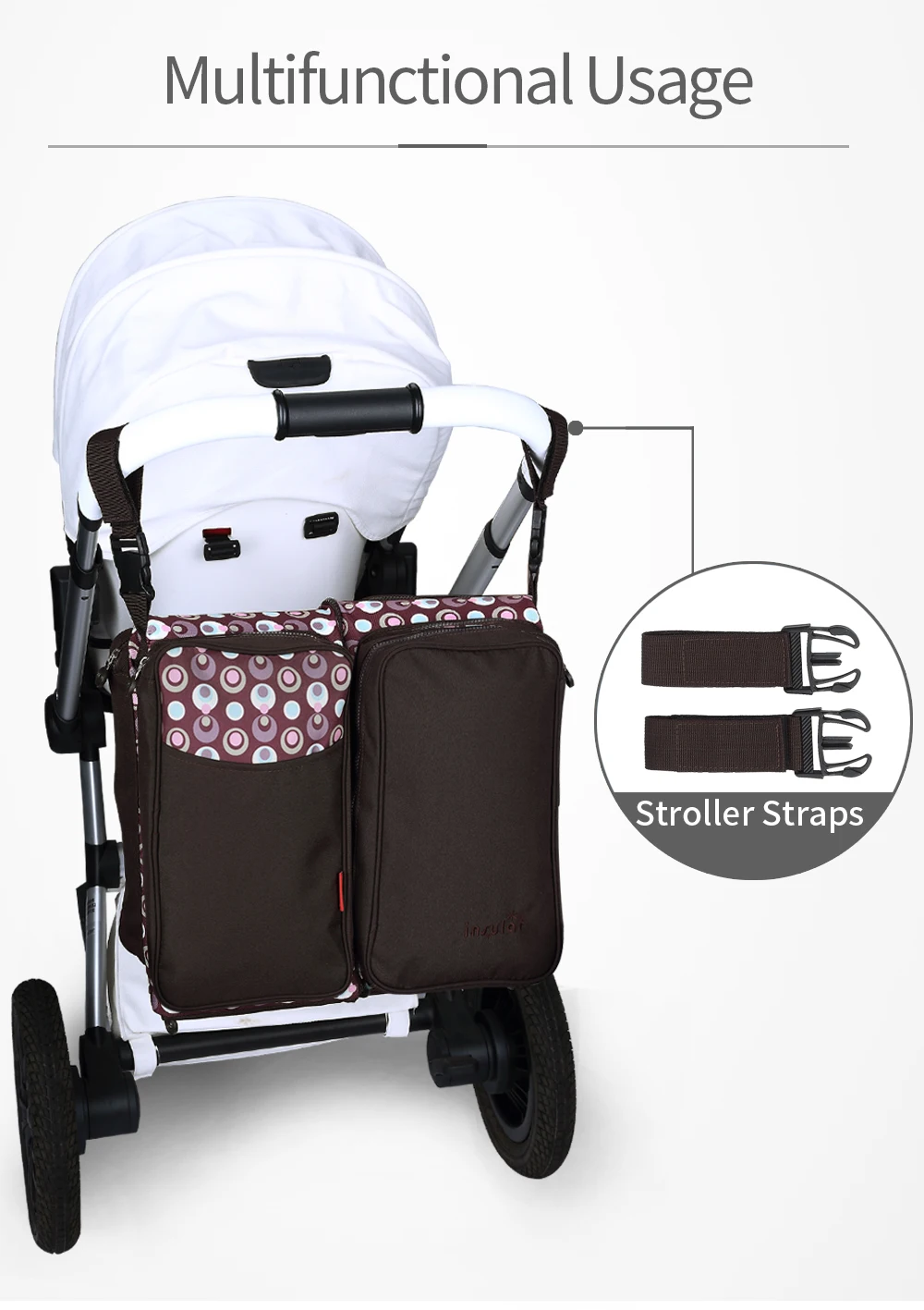 Многофункциональные водонепроницаемые переносные детские кроватки для путешествий, пеленальные подгузники, складная сумка на плечо для мам, сумки для подгузников большой емкости