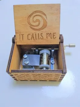 

Moana It Calls Me Music Box Wooden Music Box wooden hand crank Hand-Crafted Island Princess Birch