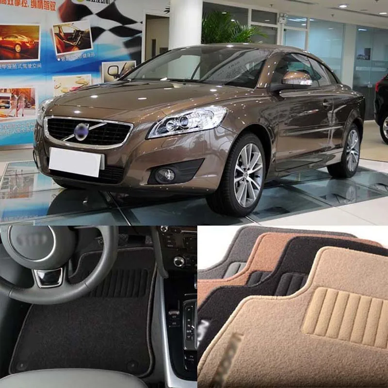 5pcs Premium Auto Fabric Nylon Antislip Floor Mats Carpet For Volvo