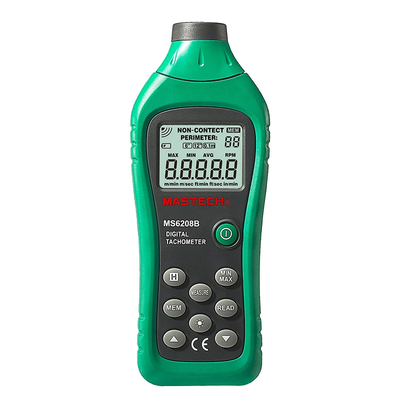 

MASTECH MS6208B Non-contact Digital Tachometer 50RPM-99999RPM with High-speed microcontroller