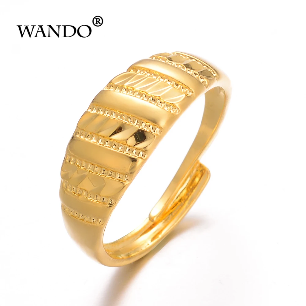 WANDO Ethiopian Women Wedding Ring Gold Color Eritrea Africa Fashion