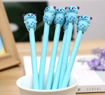 

creative strange animal gel Pen Ink Pen School prize Office writing Supply kawaii student Stationery black needle pen 48pc/lot