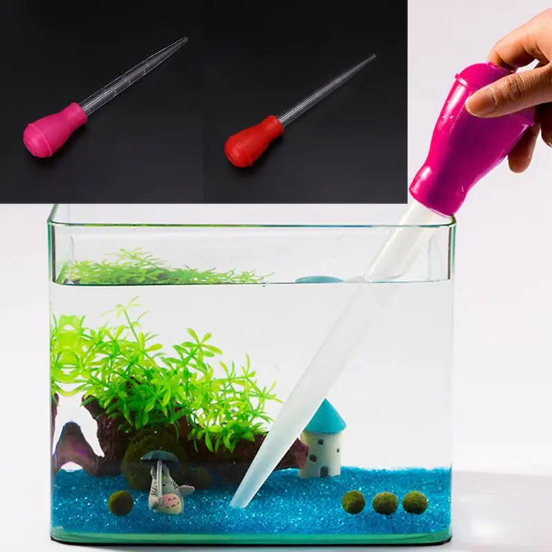 

OOTDTY 30ml 11inch Pipette Aquarium Cleaner Pump Fish Tank Siphon Water Change Tool BBQ Tube For Cleaning Shifting