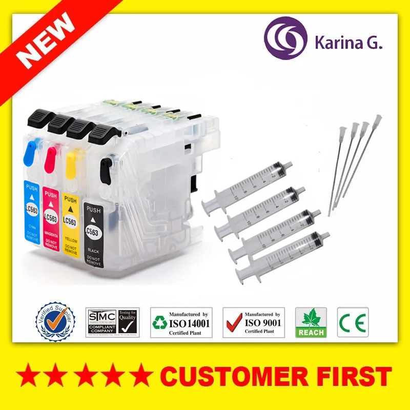 4 шт. картриджи для LC563 LC565 LC567|brother cartridge|cartridge brothercartridge chip |
