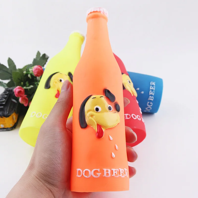 1 шт. Дизайн Winebottle интерактивные Игрушки для собак резиновая Укус устойчивостью собаки звук Игрушечные лошадки 20*6 см