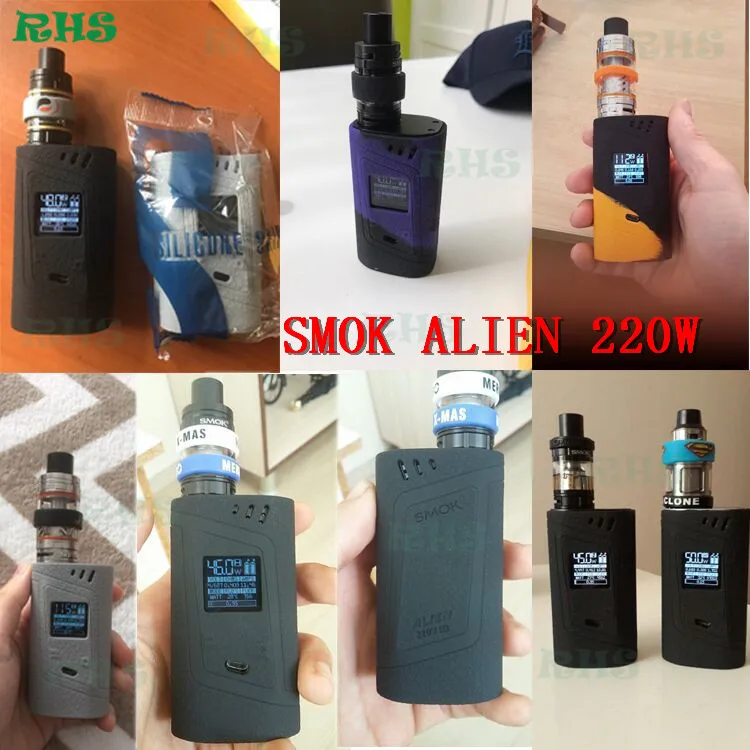 США самый популярный Smok Alien Box мод, силиконовый чехол Cood дизайн SMOK Alien 220 w комплект, силиконовый чехол