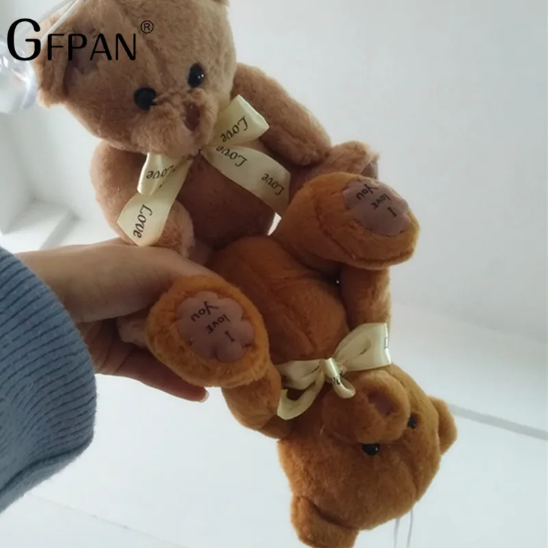 2 шт./лот Kawaii Pacth медведь мягкая плюшевая игрушка и коричневый цвет плюшевый медведь прекрасный хлопок животное подарок на день рождения для детей ребенок