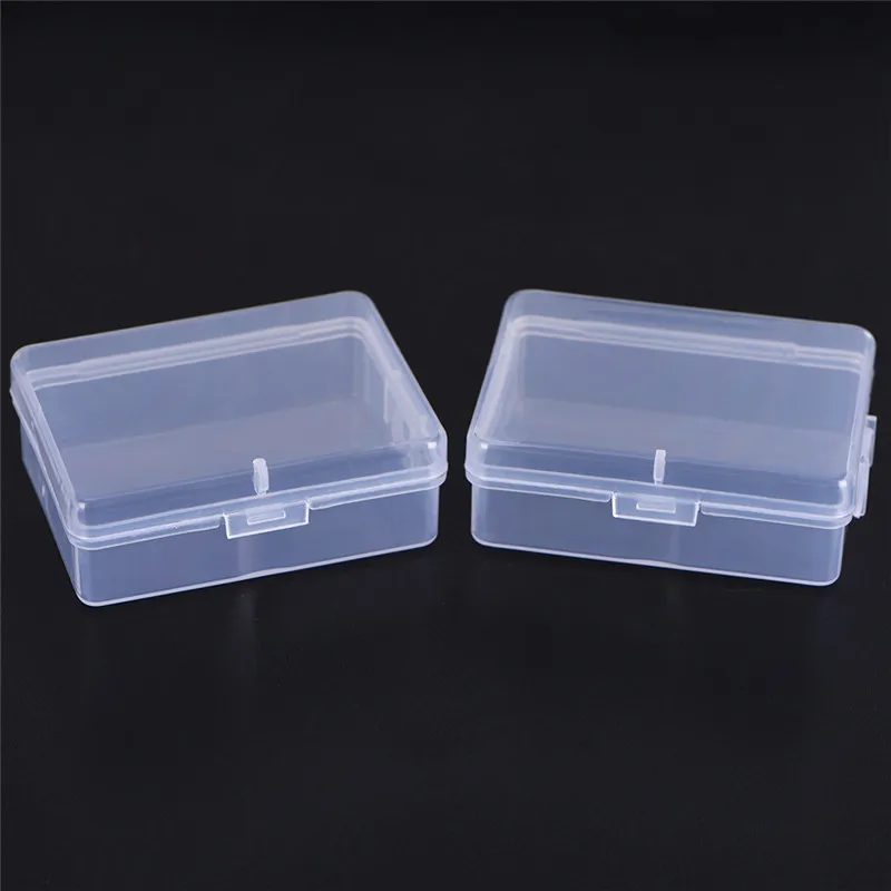 Clear Plastic Jewelry Storage Box Collection Container Case With Lid 5*