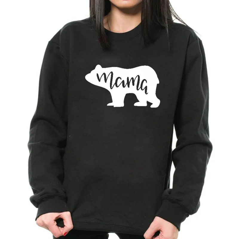 EnjoytheSpirit ماما الدب بلوفر بياقة واسعة جديد أمي طويلة الأكمام الشتاء الدافئ الأزياء مضحك النساء أعلى جودة جيدة