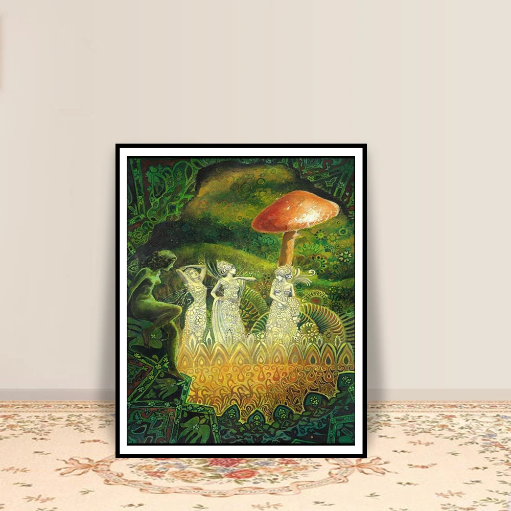

Tuatha De Danann Print Psychedelic Pagan Gypsy Bohemian Irish Fairy Mythology Goddess Wall Art Posters And Prints