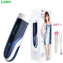 Leten 10 Rotation 10 Telescopice Male Masturbator for man Sucking penis Vagina real pussy Vibrator Sex Toys For Men Sex machion