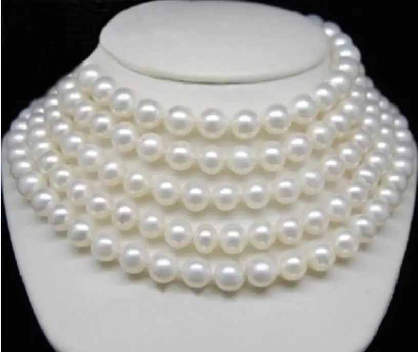 

FREE SHIPPING HOT sell new Style >>>> Beautiful AA++ 9-10MM South Sea WHITE PEARL NECKLACE 70 INCH