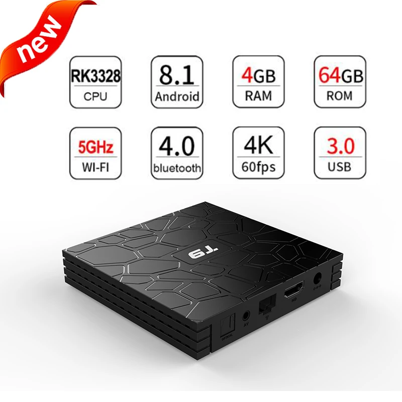 

T9 Smart TV Box Android 8.1 4GB 32GB 64GB Rockchip RK3328 1080P HD H.265 4K Google Player Store Netflix Youtube WIFI Media Playe