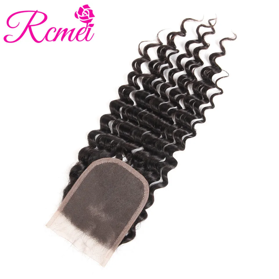 Rcmei Brazilian Deep Wave Bundles With Closure Remy Deep Wave Human Hair Weave 3 Bundles With Lace Closure Deep Curly Extensions Rcmei Brazilian Deep Wave Bundles With Closure Remy Deep Wave Human Hair Weave 3 Bundles With Lace Closure Deep Curly Extensions