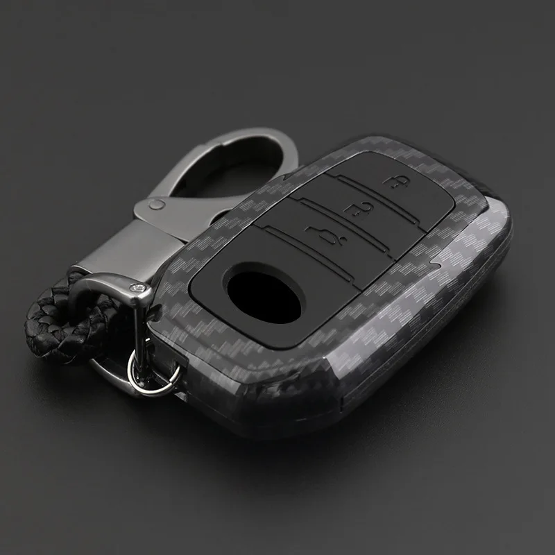 

Carbon Fiber ABS Smart Remote Fob Key Case Shell Cover For Toyota alphard 2018 3.5l 2.4l 2011 MVP GL8 Key Protection